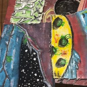 Handmade painted patches for any type of clothing